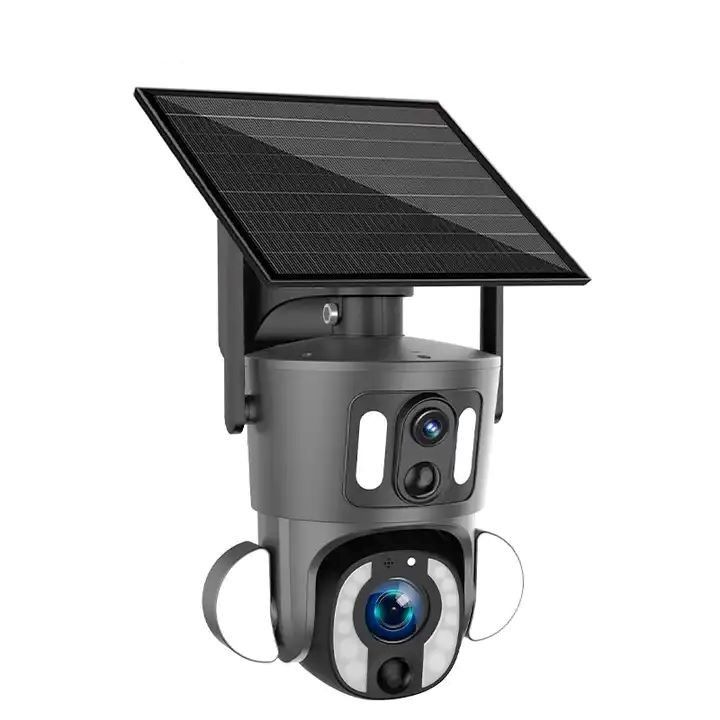 Dual Lens Solar Wifi Intelligente Kamera mit 9W Solarpanel 5-40M IR Abstand