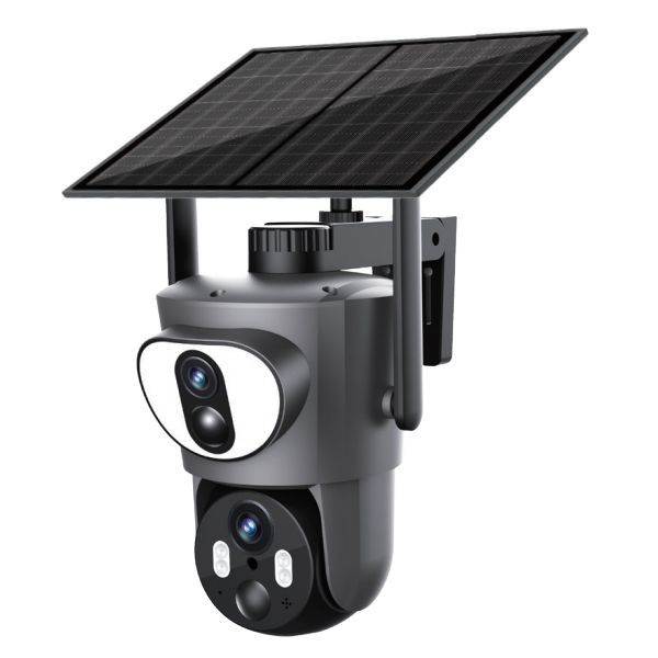 Dual Lens Dual Linkage Dual View Ubox 4G Solarkamera 5-40M IR Entfernung