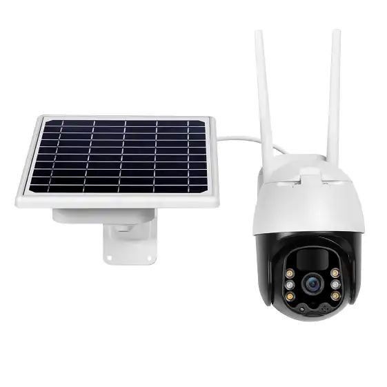 8W-Solarpanel CCTV-Kamera Full HD 1080P 4G Sim-Karte